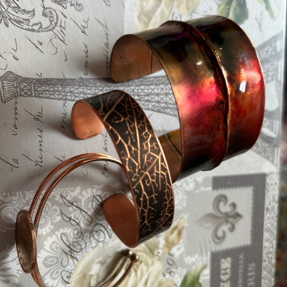 Copper Bangle Set NEW - Picture 3 of 4